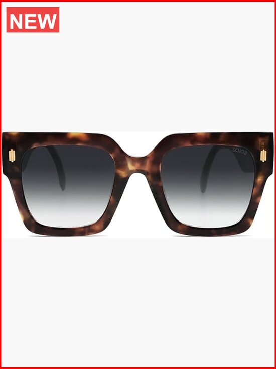 Vintage Oversized Square Sunglasses UV400 Protection